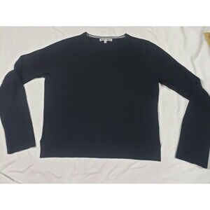 Alex Mill Women Sweater Small Black Round Neck Long Sleeve 100% Wool Jumper